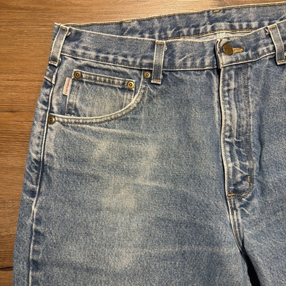 Carhartt B17-DST Work Jeans Men's 36x30 Relaxed Fit Med Wash Blue Cotton Denim - Picture 4 of 12